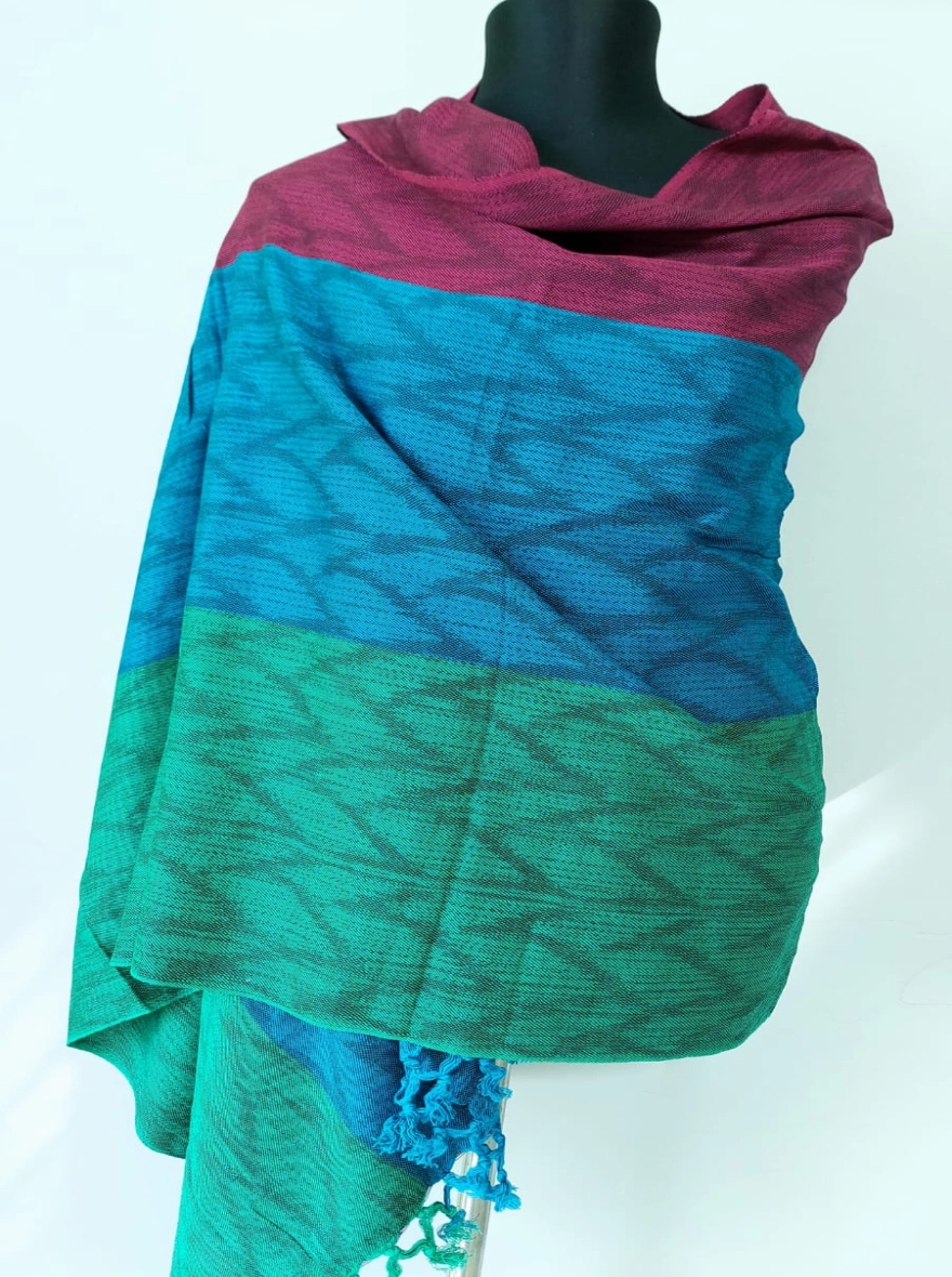 Multi-Color Ikat Woven Wrap