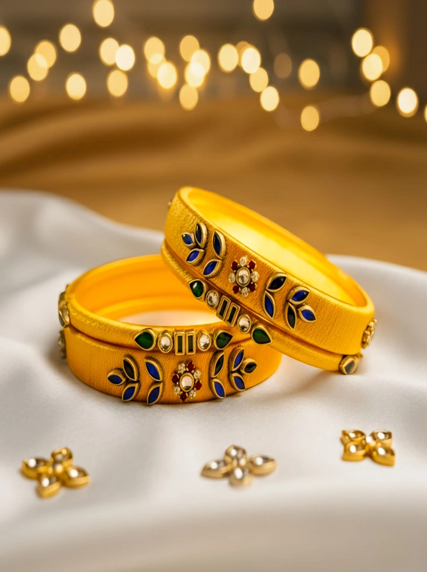 Yello Petal Bangle Set