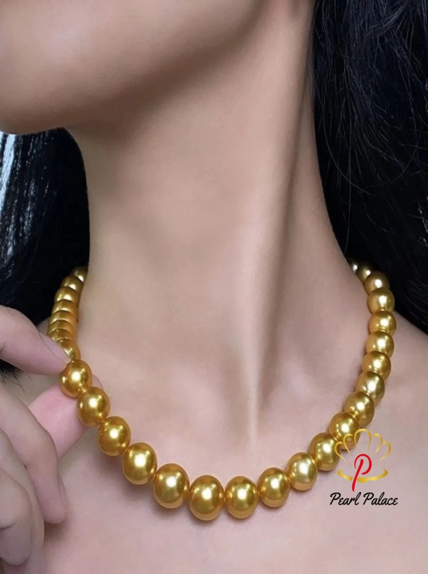 Golden South Sea Pearl Necklace.