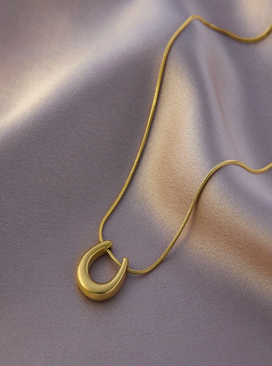 Gold-Plated Minimalist Pendant Necklace