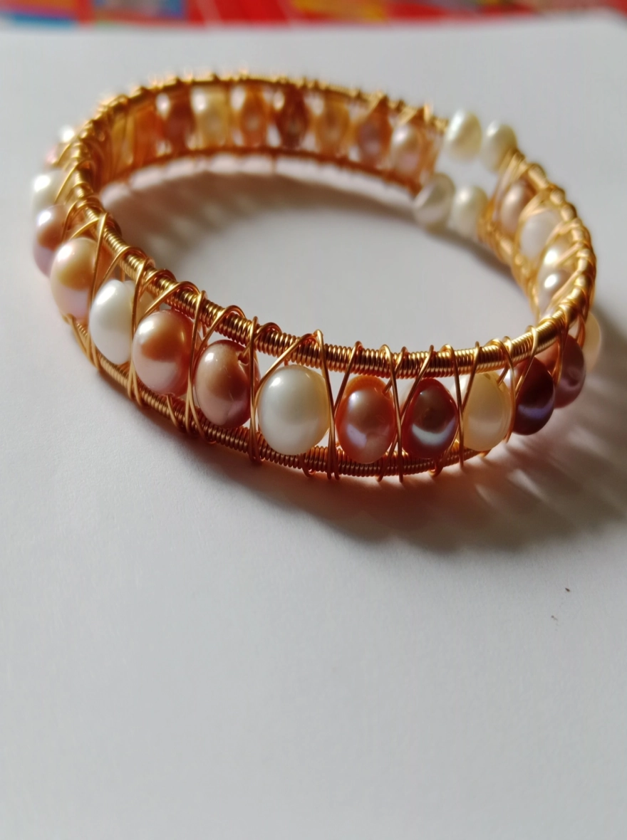 Multicolor pearl Breslate, Adjustable for women