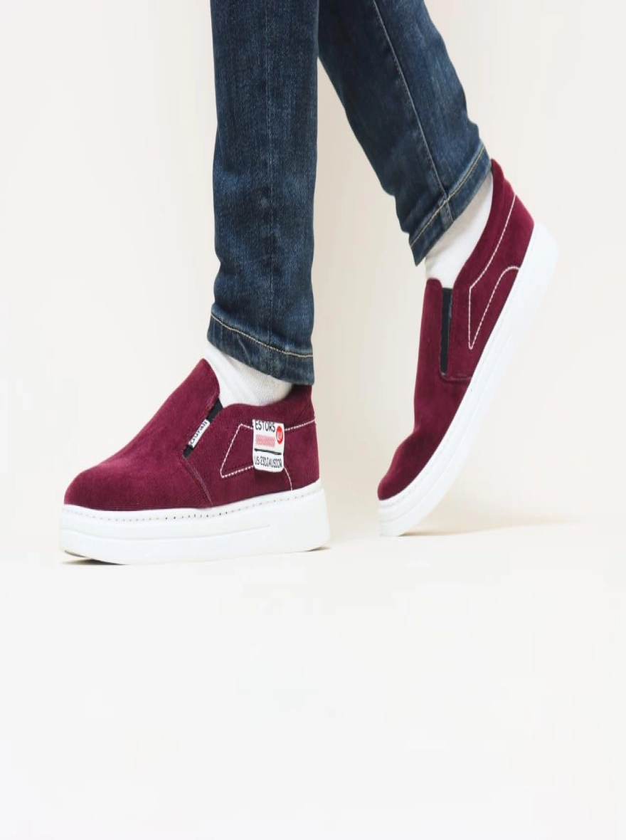 Gurali Cord Fabrics Canvas Sneaker for Men - Maroon, Coffee and Blue