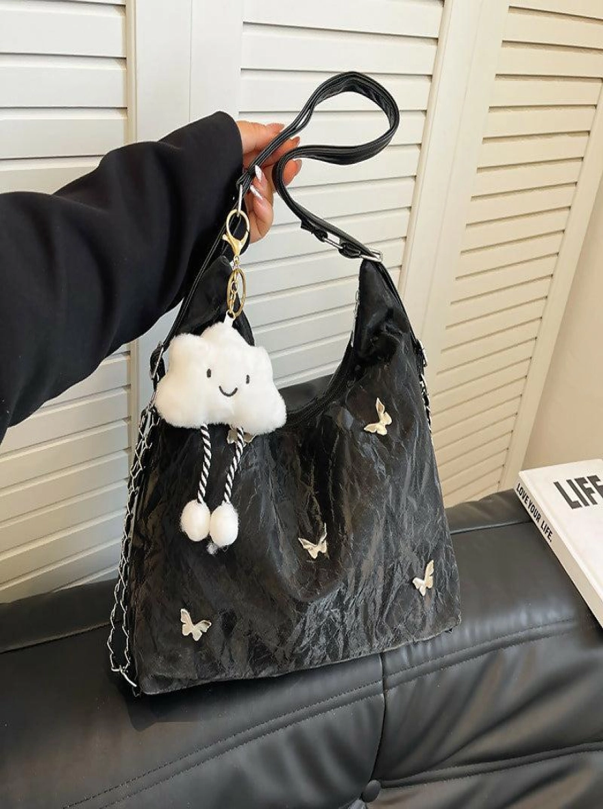 Multiposition Fashion Tote Bag with Cloud Charm for Girls