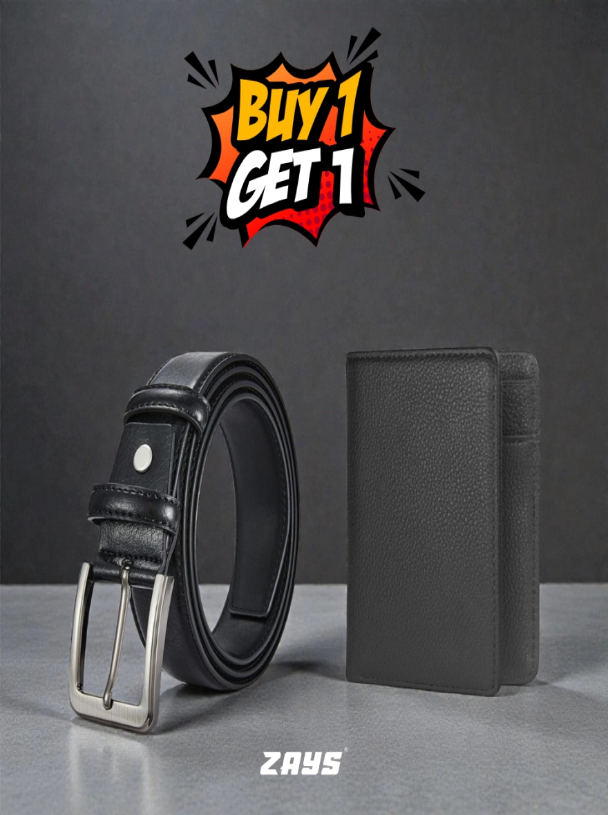 Zays Premium Leather Wallet & Belt Combo Offer 126