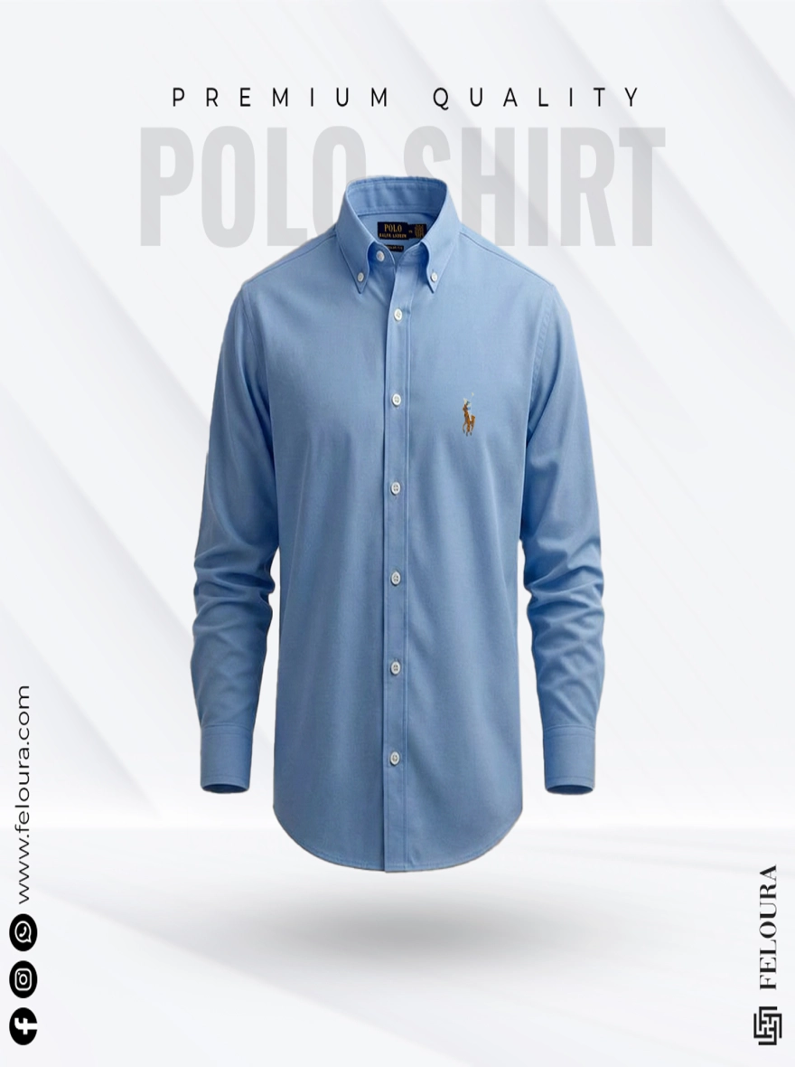 RL Premium Sky Blue Solid Shirt