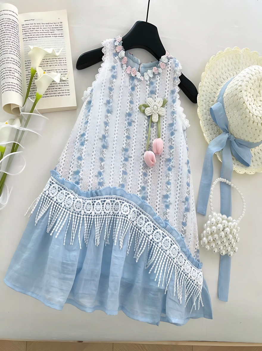 Imported China Sleeveless Bluebell Whisper Fairy Dress