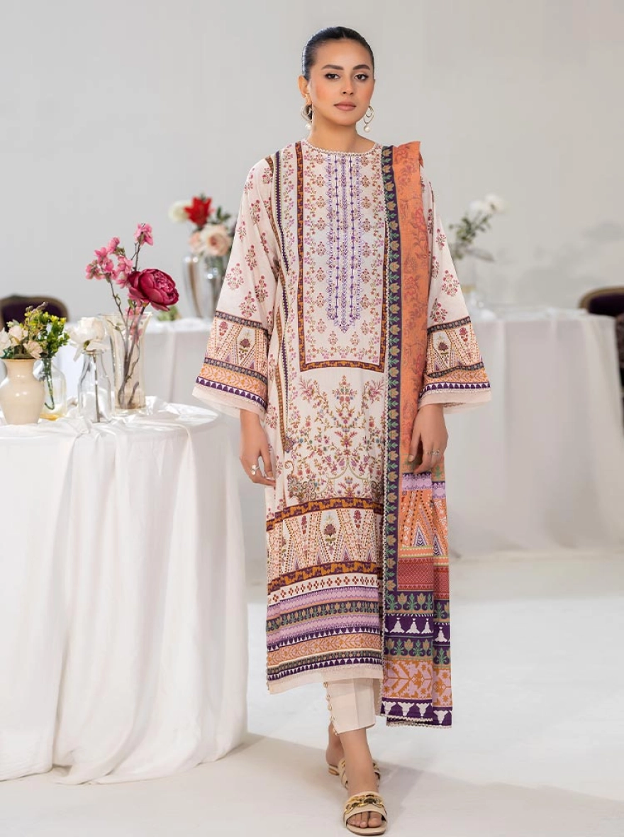 Rang E Adaa By Binaas – Zari 3-Piece Unstitched Suit