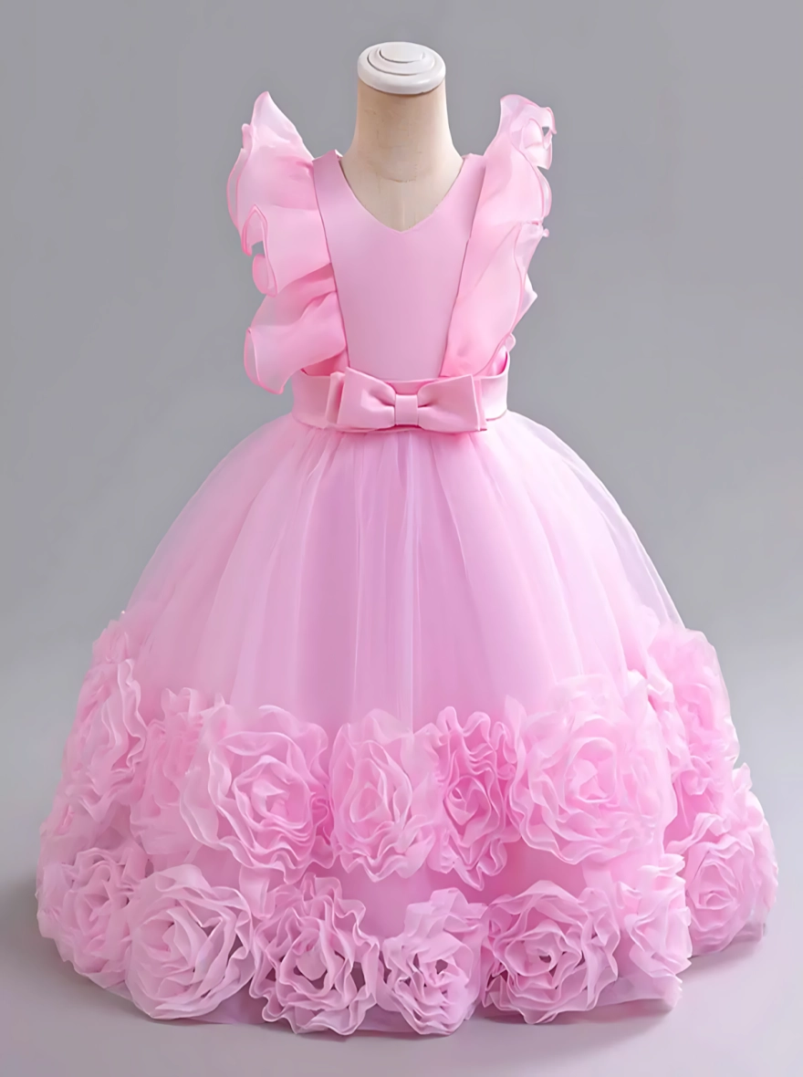 Imported China Princess Pink Sleeveless Gorgeous Frock