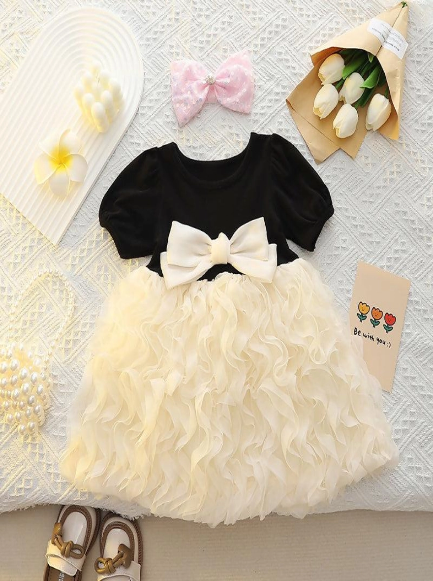 Original China Imported Black & Almond Frock