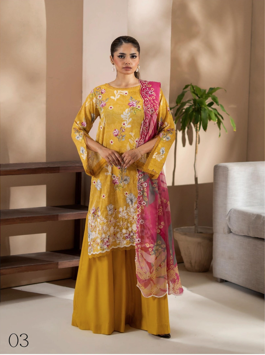 Pakistani Premium Mishaal by Gulljee – 3 Piece Digital Printed Lawn Suit