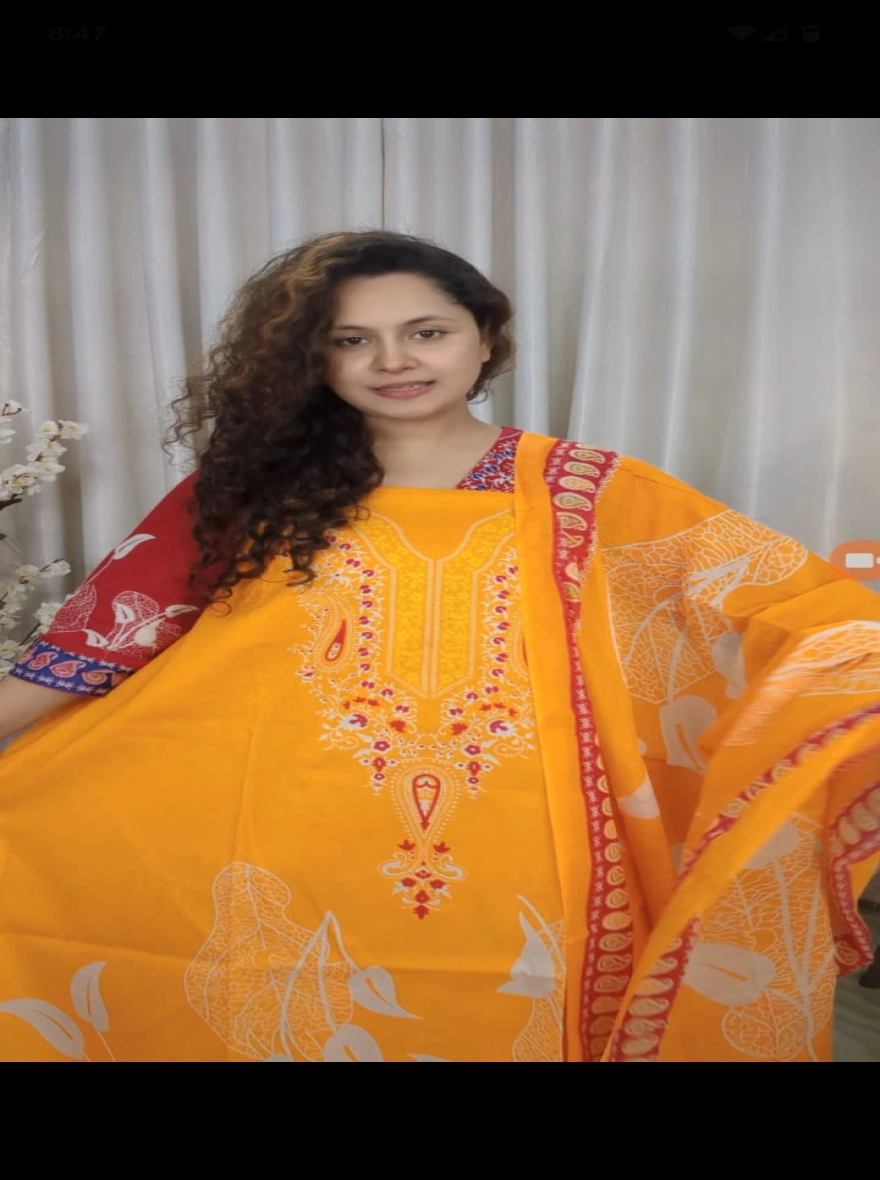 Summer Comfort Zam Zam Cotton Digital Printed Unstitched yellow 3-Piece Collection