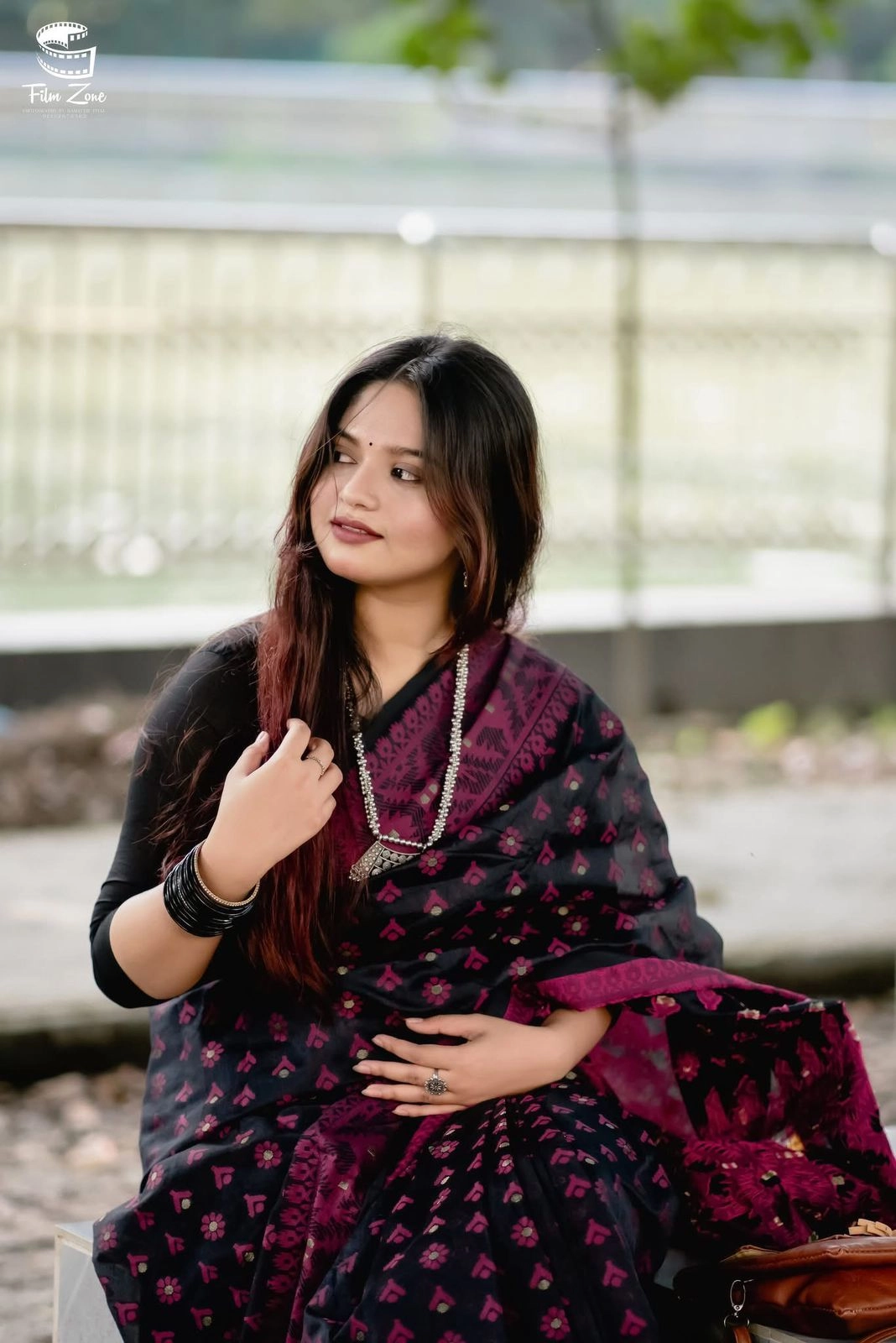 Women's Traditional Nakful Jamdani Saree - Festive Multi-Color Edition