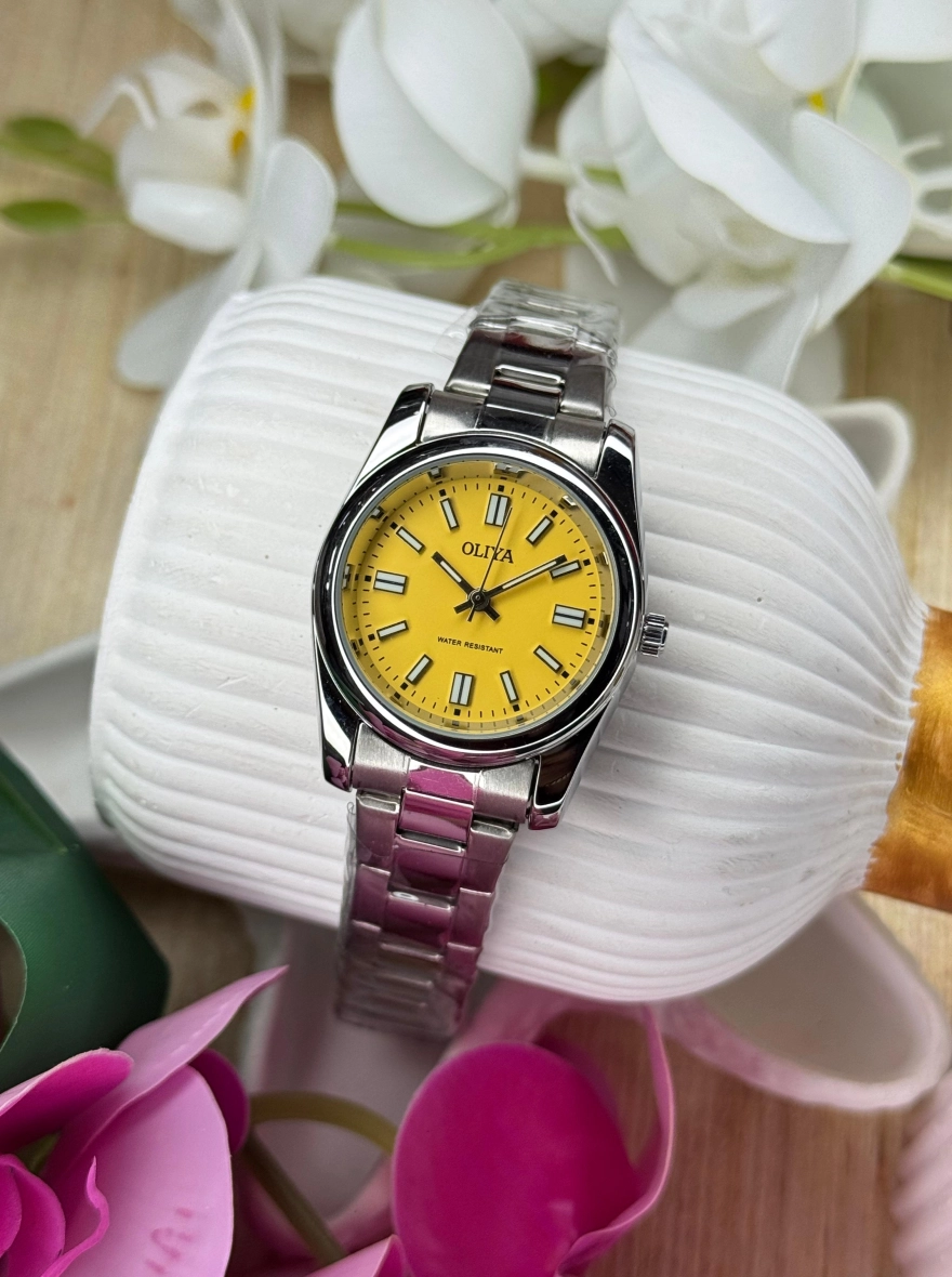 Oliya 609 Ladies' Watch – Silver Gold Green