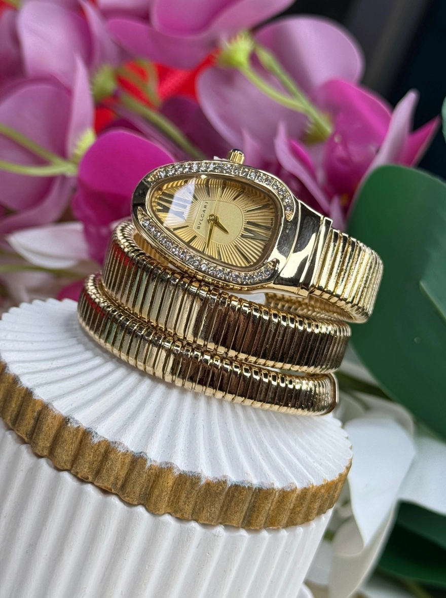 Bvlgari Serpenti Tubogas 18 kt Rose Gold Double Spiral Watch