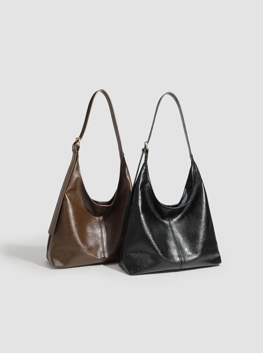 Urban Gloss Slouchy Tote – Noir & Espresso Edition
