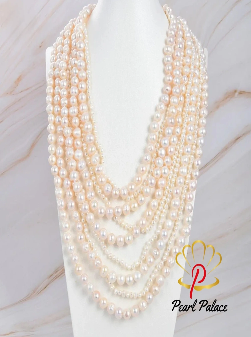 Natural Freshwater Pearl Necklace with Genuine 925 Sterling clasp Pearl Jewelry for women bride Wedding