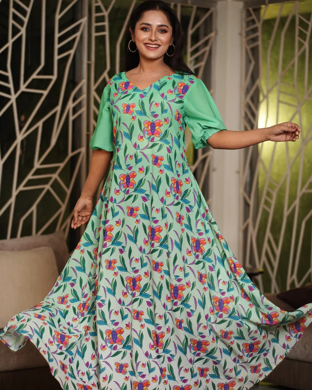 Sunny Day Green Long Dress