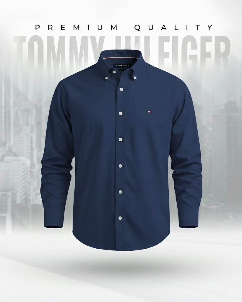 Tommy Midnight Blue Solid Shirt