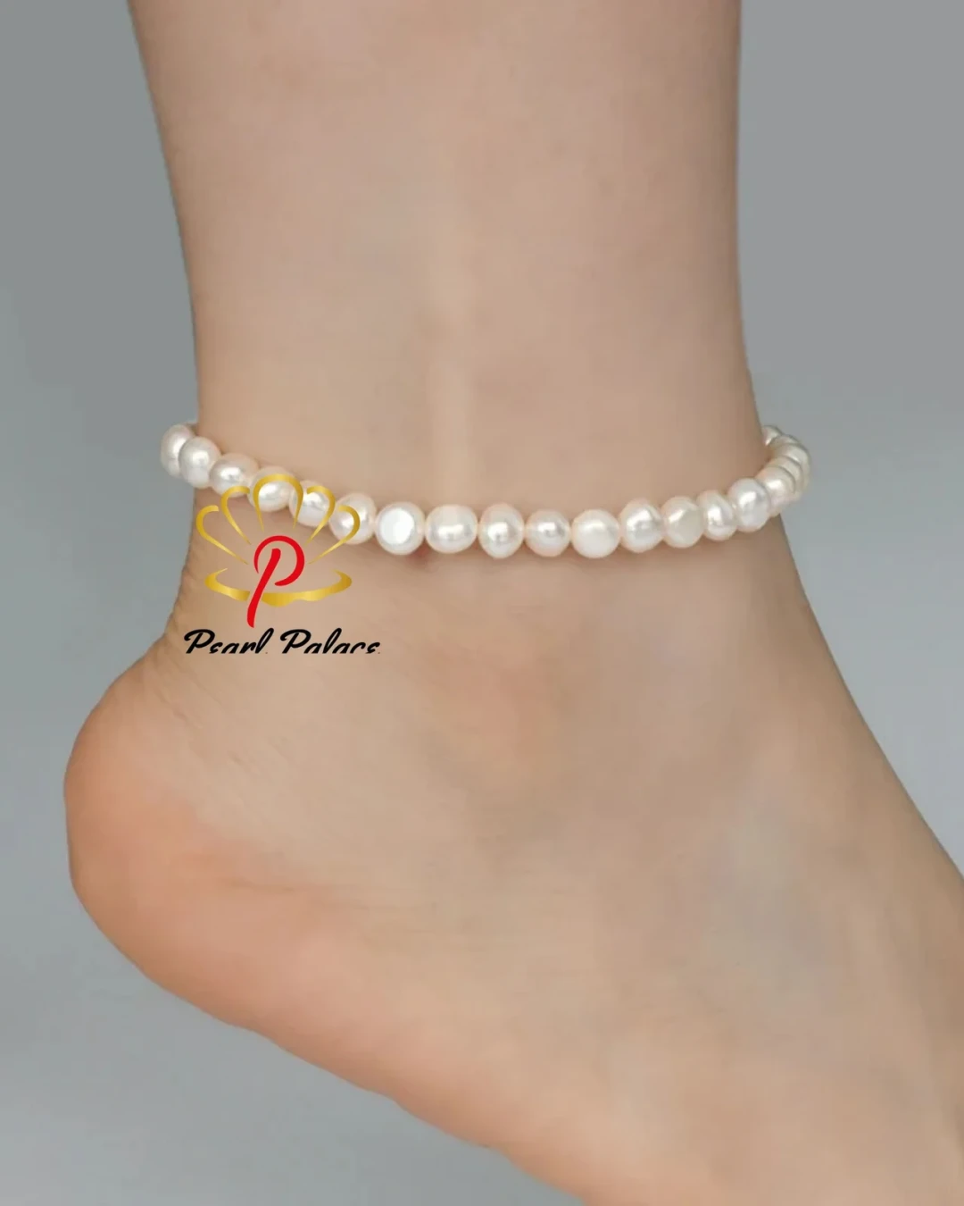 Real Natural Freshwater Pearl Anklet Fashion Lady Elasticity Chain Beach Foot Bracelet Jewelry for Women