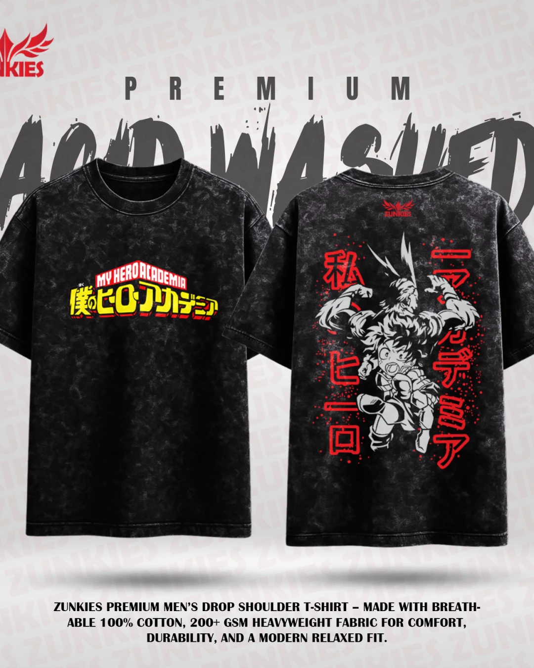 My Hero Academia - Zunkies Acid Washed Premium Collection