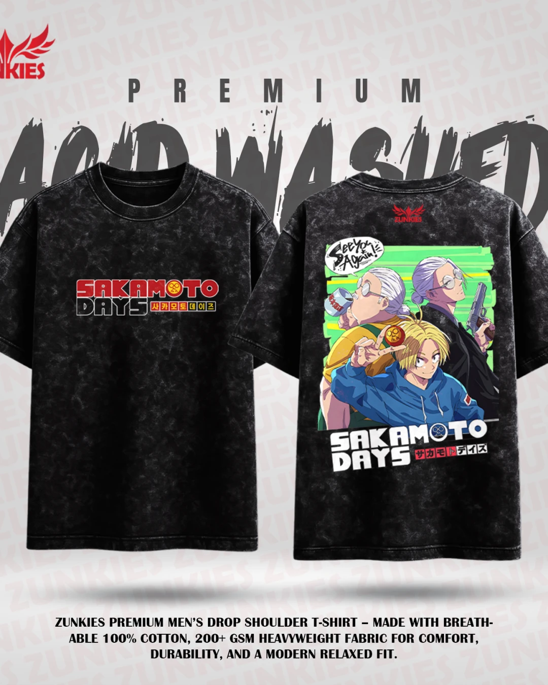 Sakamoto Days - Zunkies Acid Washed Premium Collection