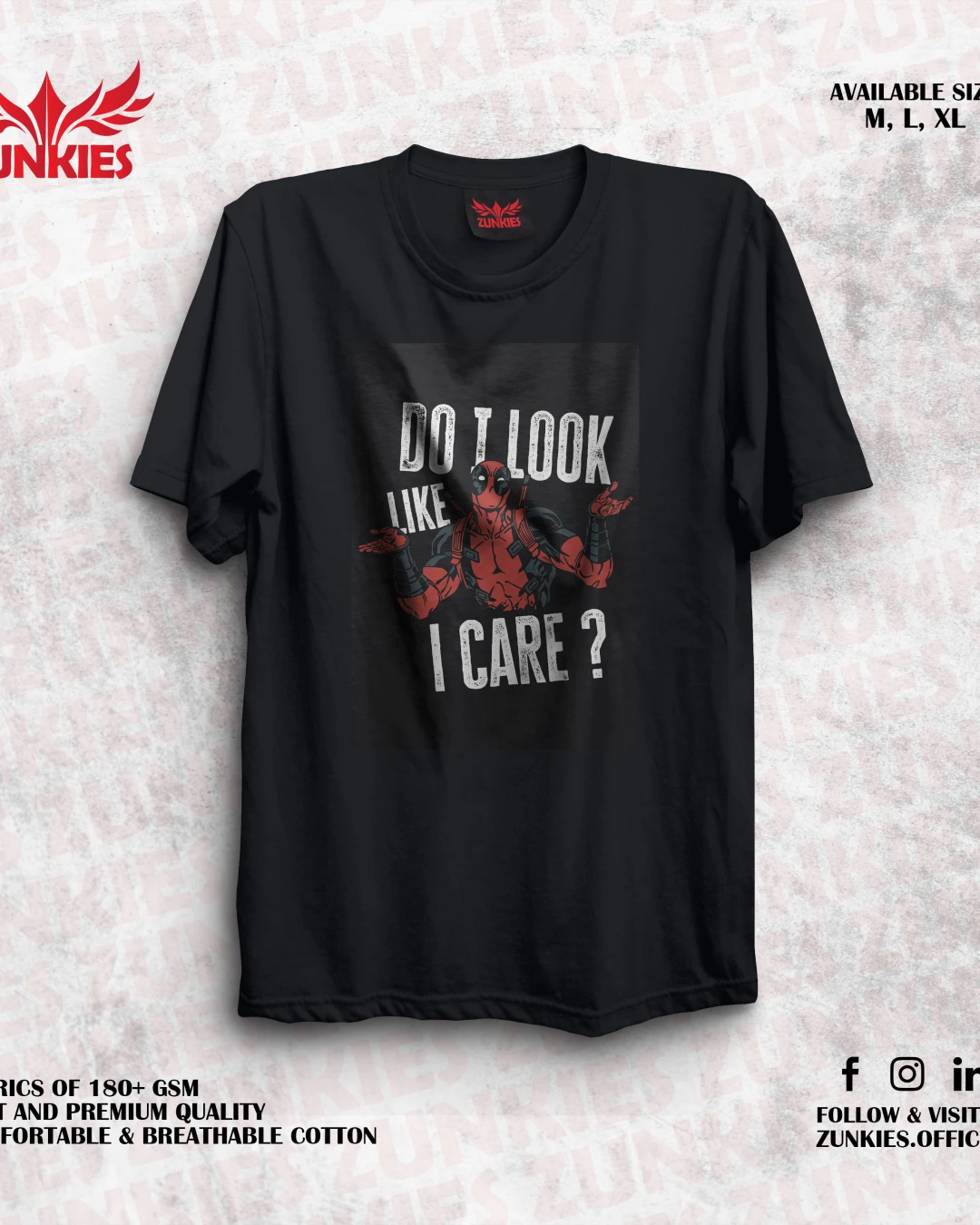 Deadpool - Zunkies Oversized Drop Shoulder T-shirt