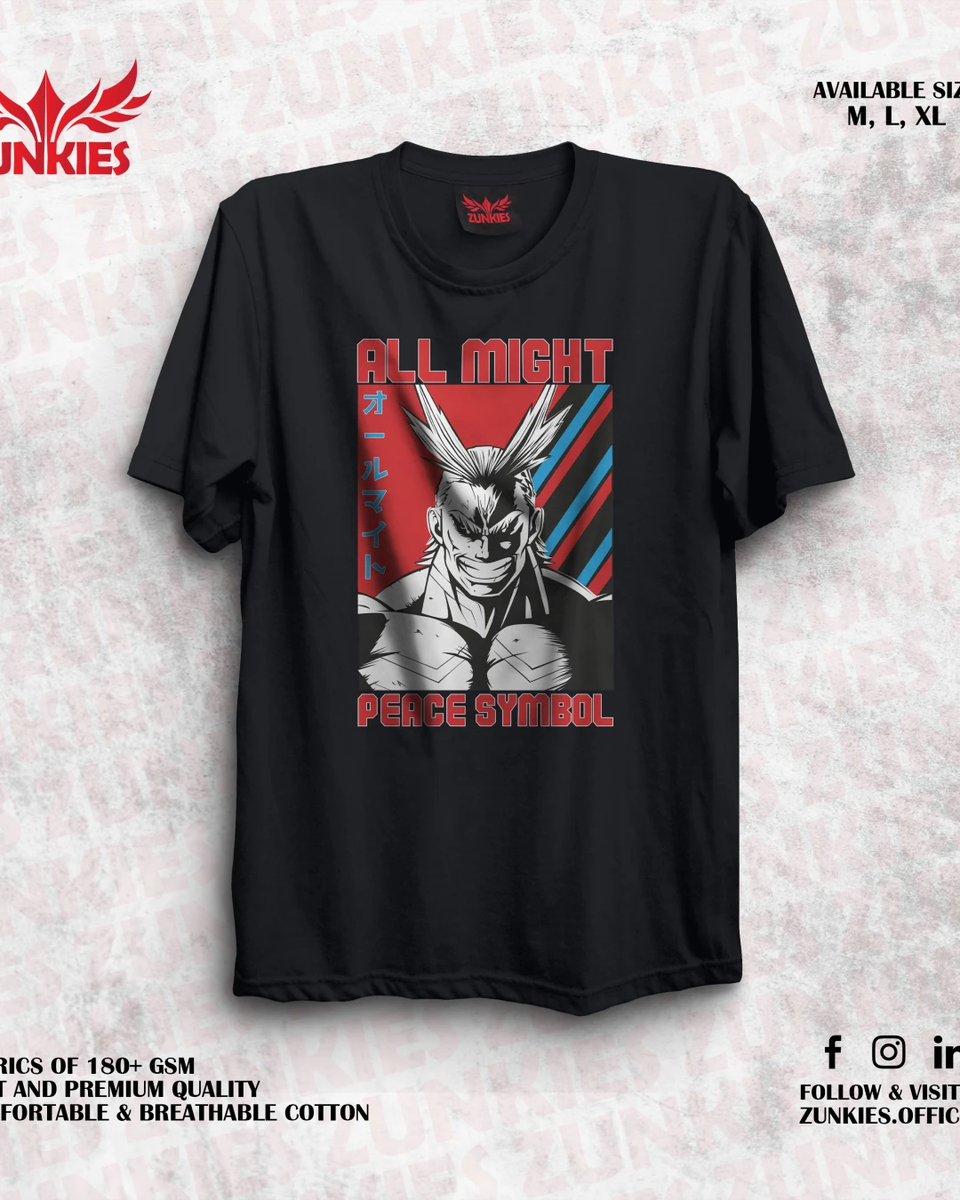 My Hero Academia - Zunkies Oversized Drop Shoulder T-shirt-1