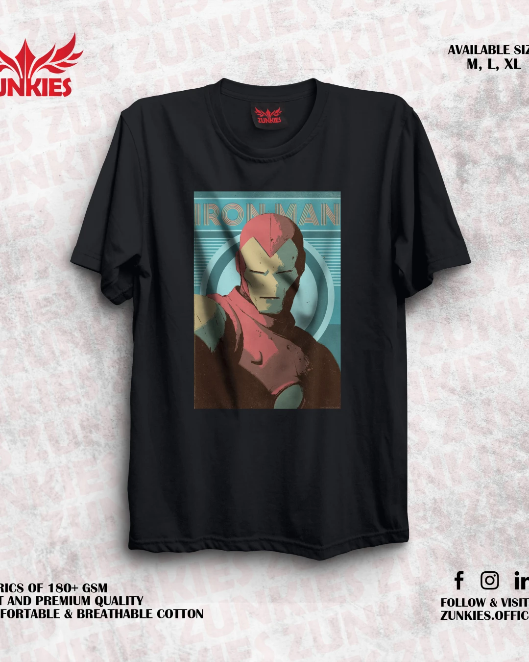 Iron Man - Zunkies Oversized Drop Shoulder T-shirt