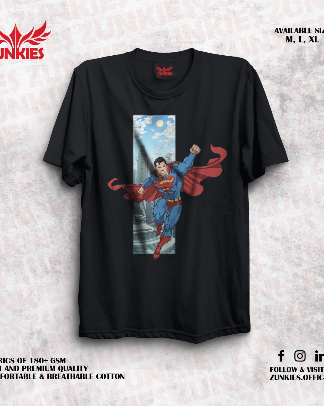 Superman - Zunkies Oversized Drop Shoulder T-shirt-1