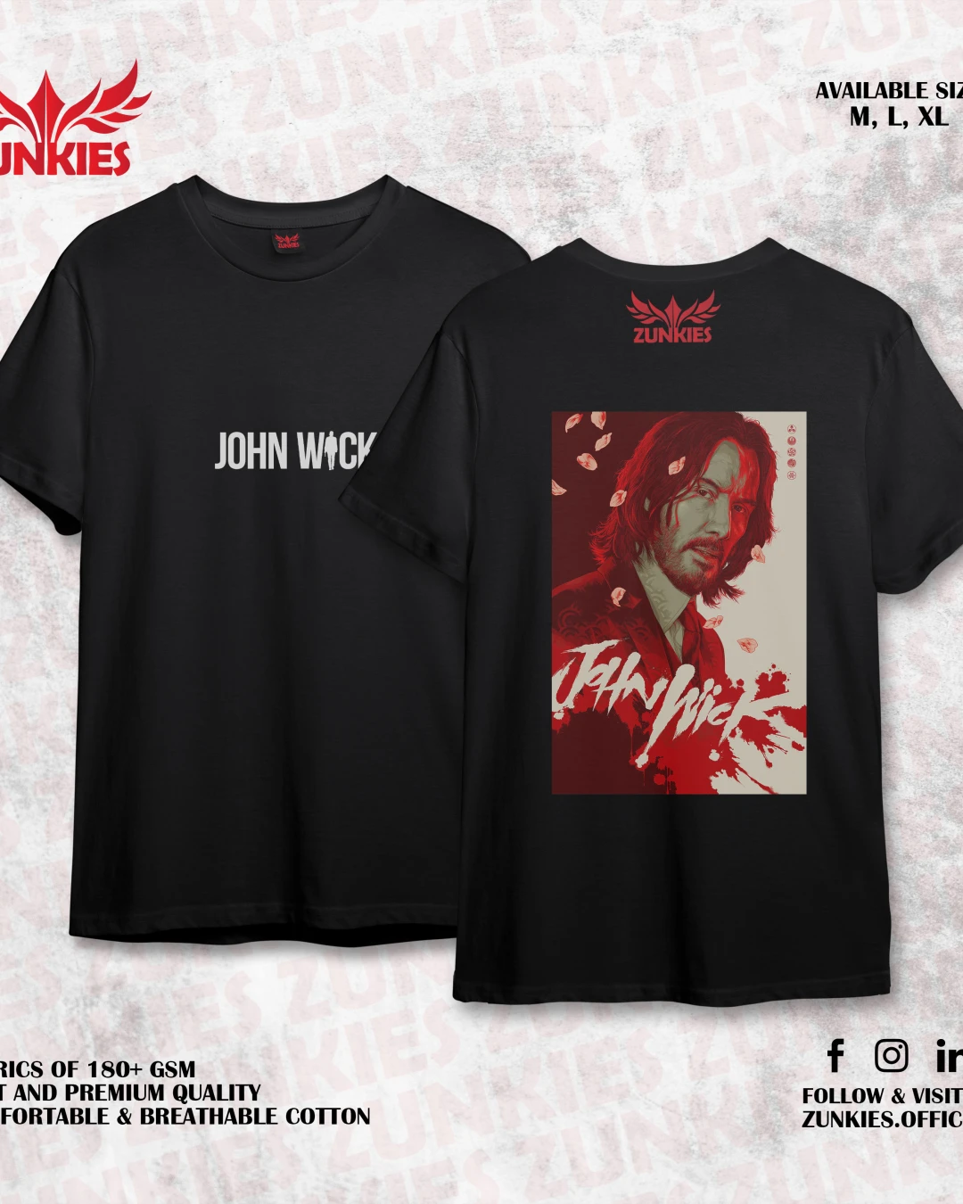 John Wick - Zunkies Oversized Drop Shoulder T-shirt