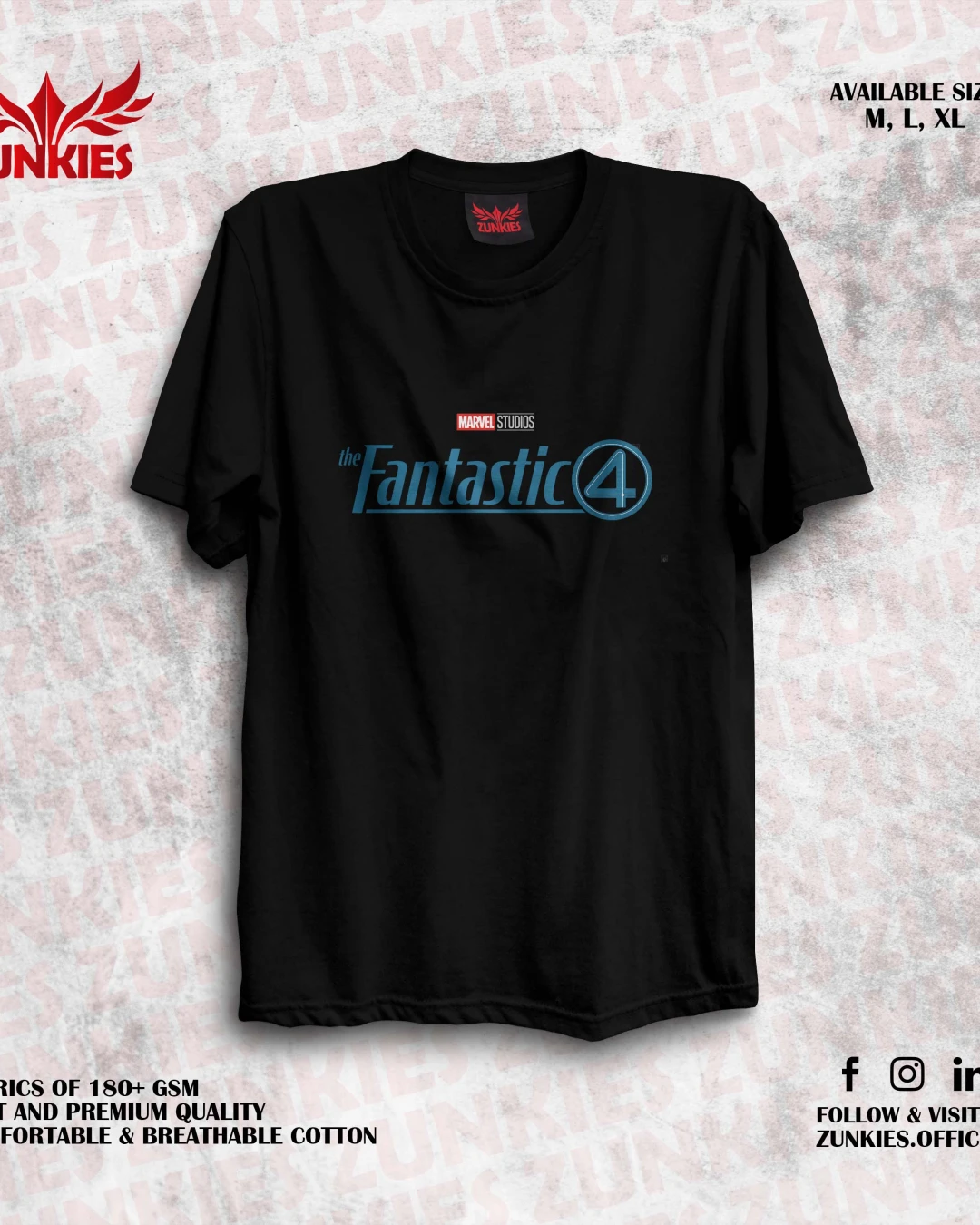 Fantastic Four - Zunkies Oversized Drop Shoulder T-shirt-1