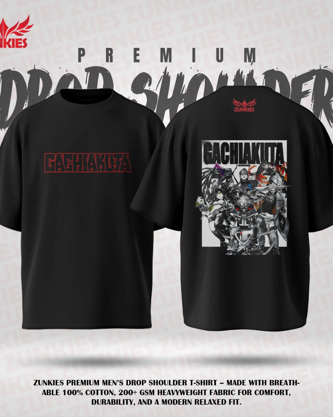 Gachiakuta - Zunkies Premium Collection - Oversized Drop Shoulder T-shirt-1
