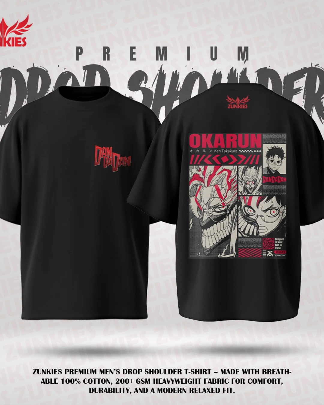 Dandadan - Zunkies Premium Collection - Oversized Drop Shoulder T-shirt-5