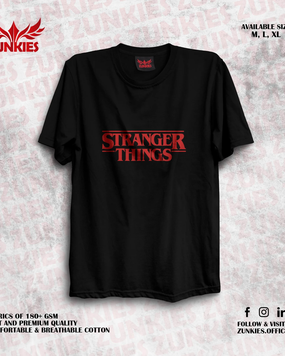 Stranger Things - Zunkies Oversized Drop Shoulder T-shirt-1