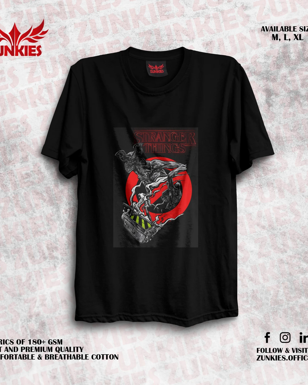 Stranger Things - Zunkies Oversized Drop Shoulder T-shirt-4
