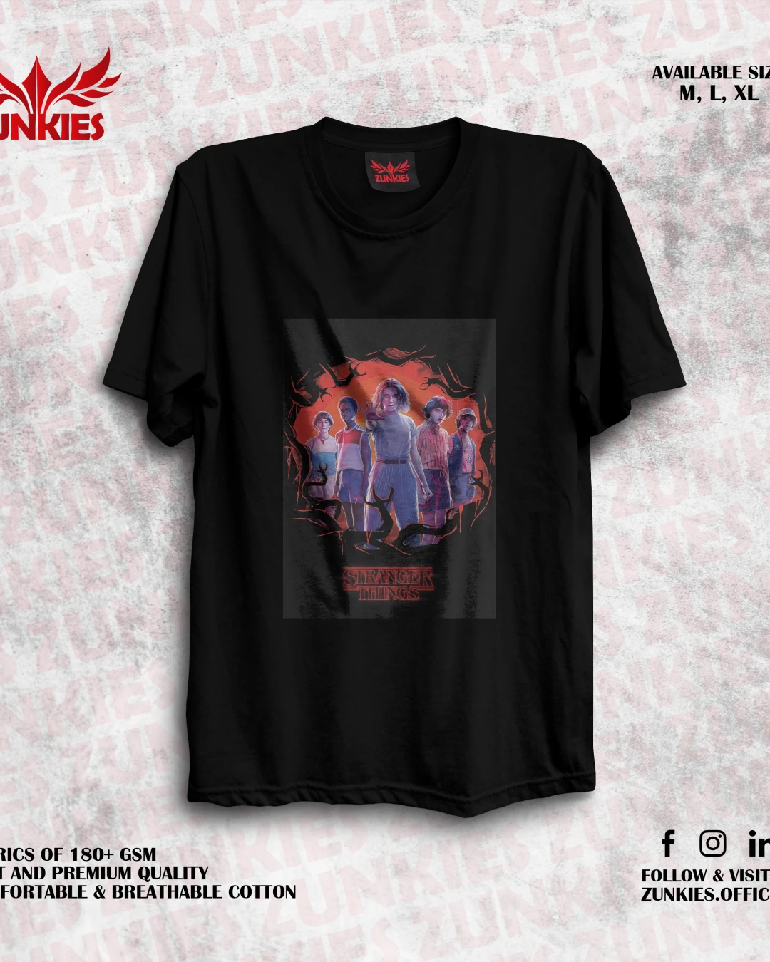 Stranger Things - Zunkies Oversized Drop Shoulder T-shirt-9