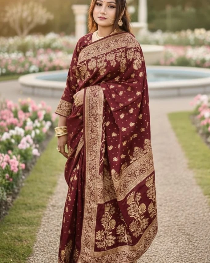 Wine Heritage Saree