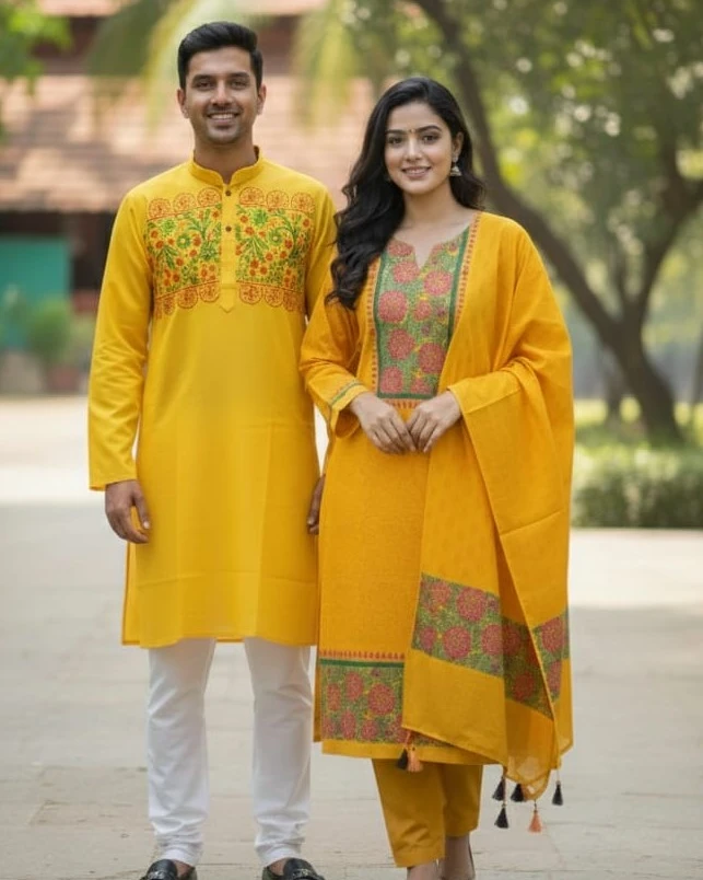 Mustard Yellow Embroidery Set
