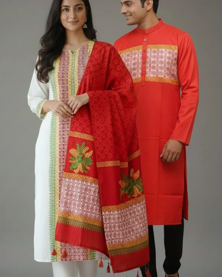 Crimson & Ivory Heritage Motif Set