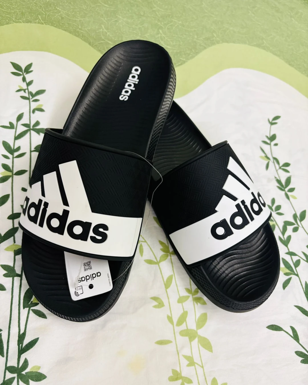 Adidaas White Logo With Adidas Mark Premium Slides- Imported From China