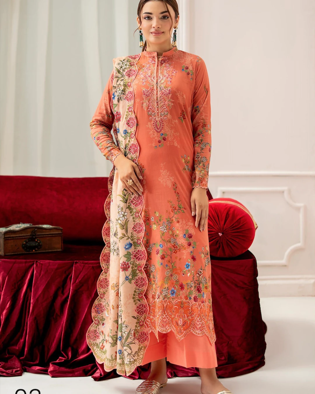 Pakistani Mahajal Vol. 16 by Gull Jee Unstitched – Amber Glow Ring Edition