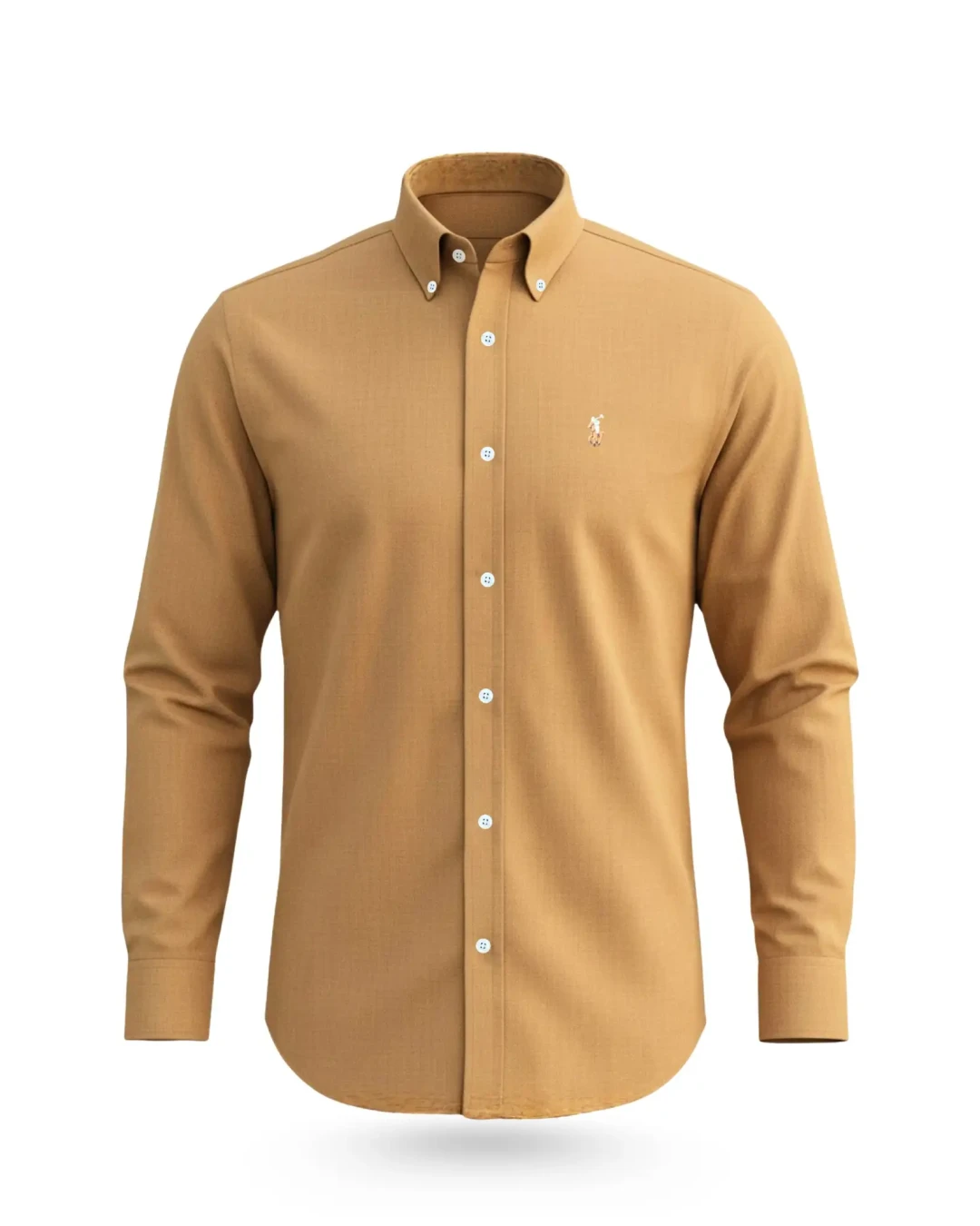 Premium Oxford Cotton Shirt in Camel Brown
