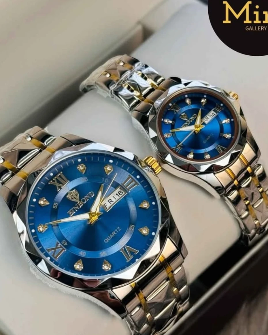 Binbond Royal Sapphire Two-Tone Luxury Couple Set