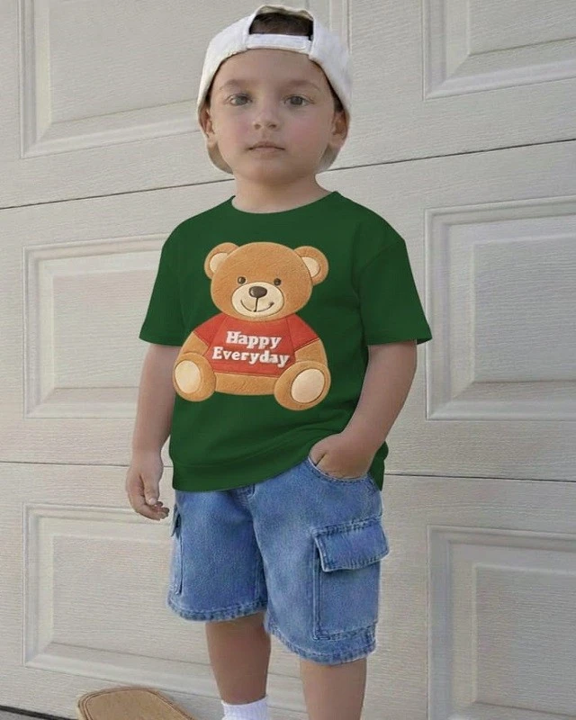 Premium Quality Denim Pants and T-Shirt Set for Kids-1055