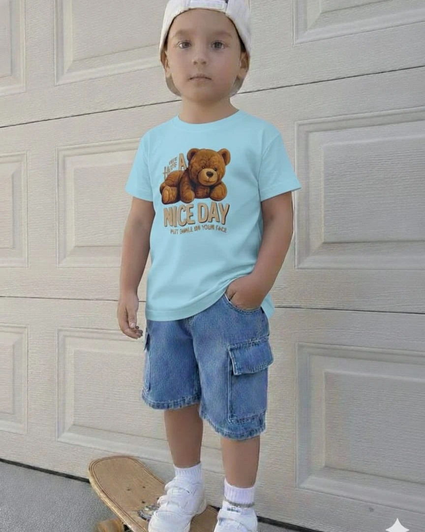 Premium Quality Denim Pants and T-Shirt Set for Kids-1062