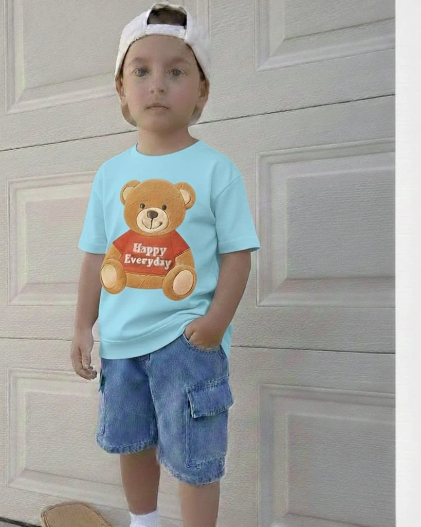 Premium Quality Denim Pants and T-Shirt Set for Kids-1067