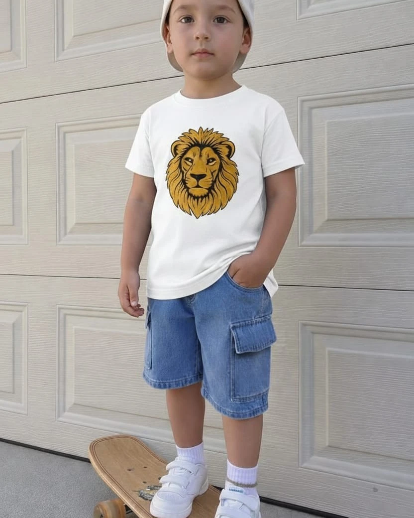 Premium Quality Denim Pants and T-Shirt Set for Kids-1069