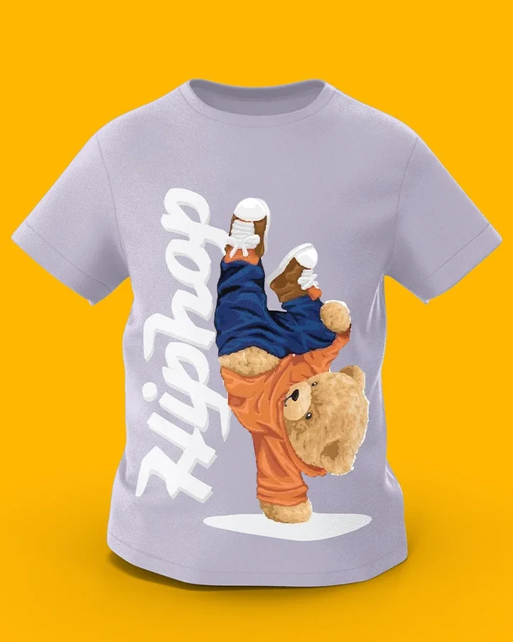 GoofyGiraffe “Hiphop Bear” Street Style Kids TEE