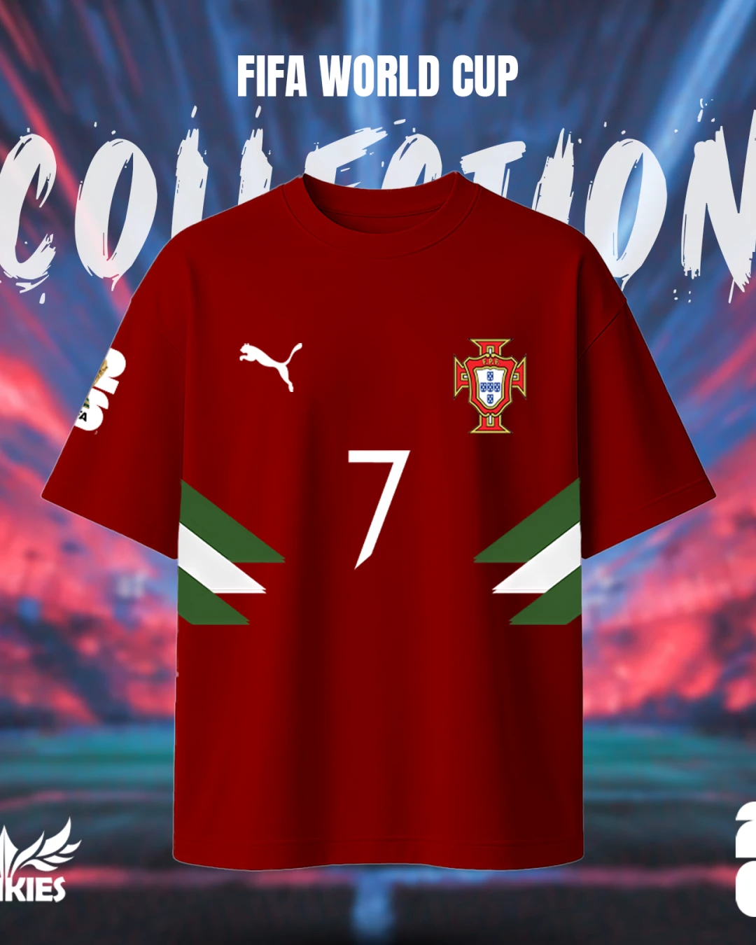 Portugal Fifa World Cup - Zunkies Premium Collection - Oversized Drop Shoulder T-shirt
