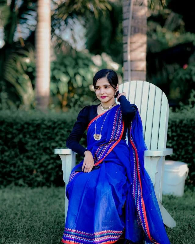 Women's Premium Popcorn Plus Saree